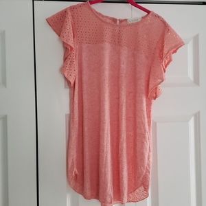 Suzanne Betro flutter sleeve shirt, size medium